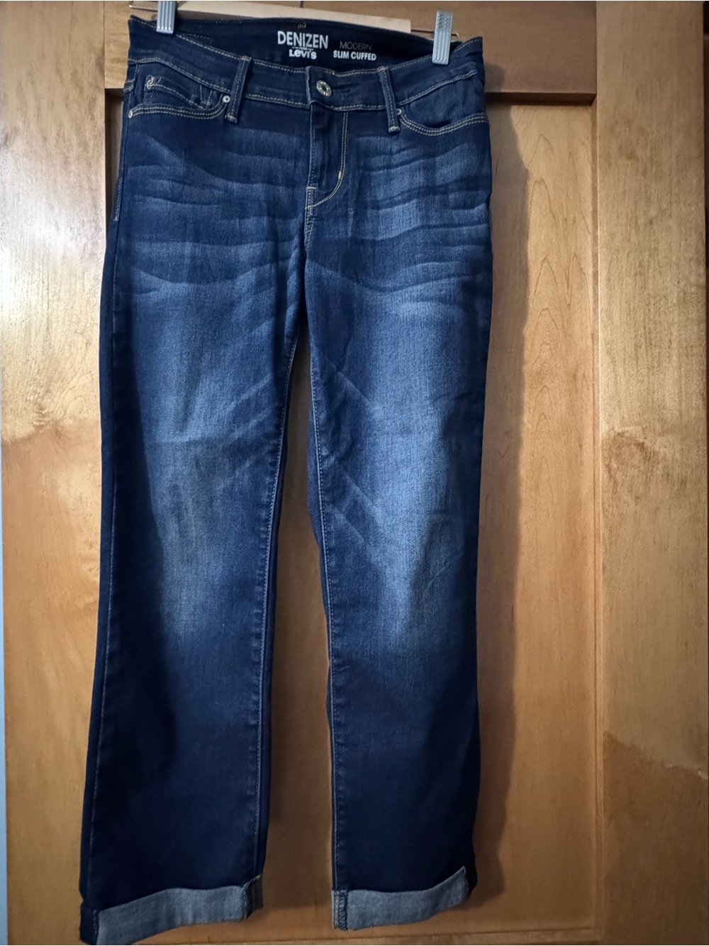 Denizen from Levi's Dark Blue Boyfriend Jeans - Cuffed